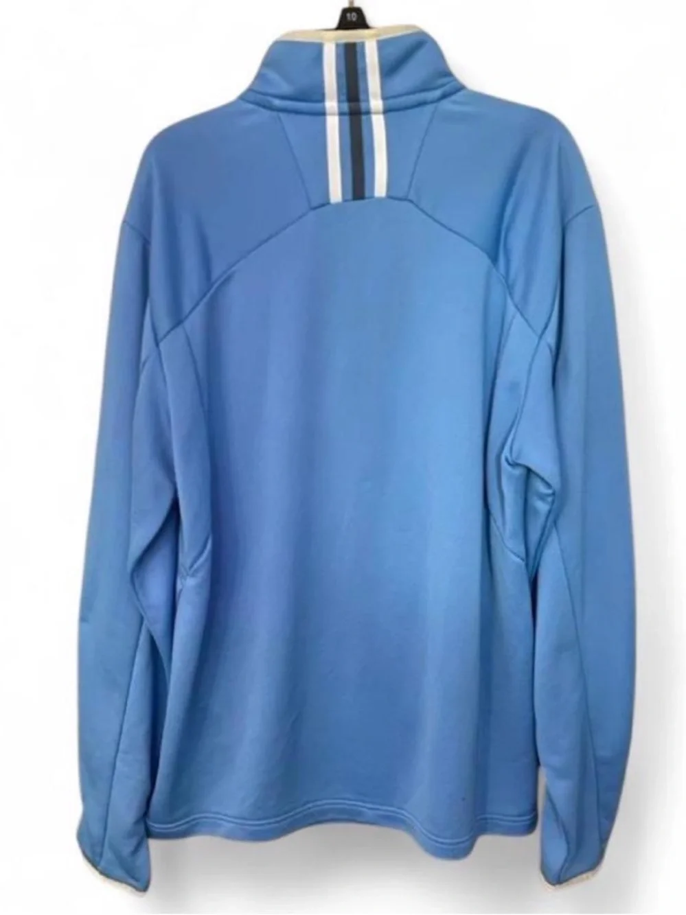 Adidas Climalite Carolina Blue White Stripes 1/4 Zip Athletic Pullover Small